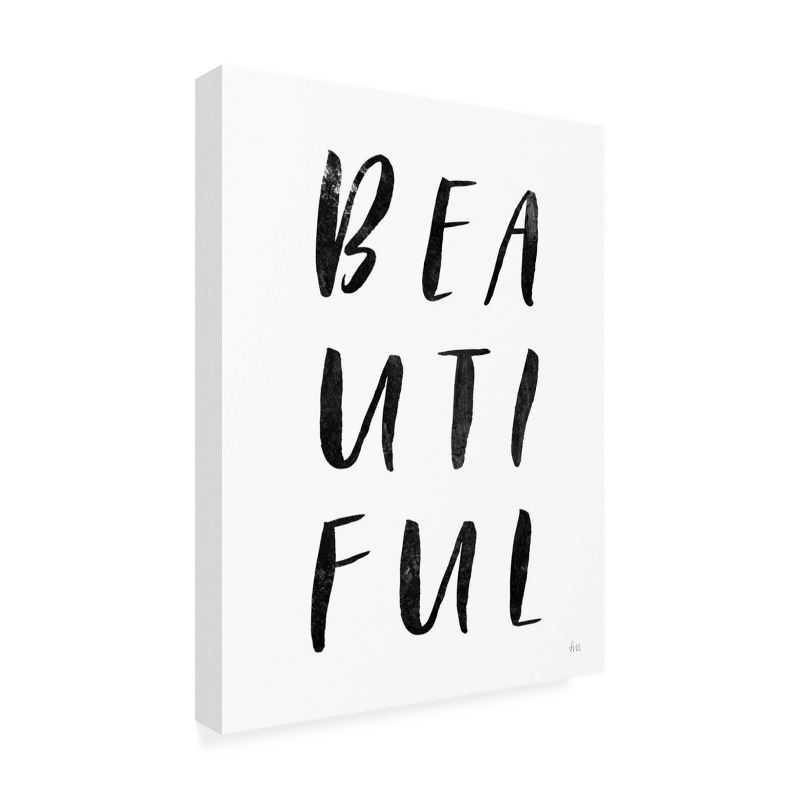 35" x 47" Laura Marshall 'Bold Words II' Unframed Wall Canvas - Trademark Fine Art
