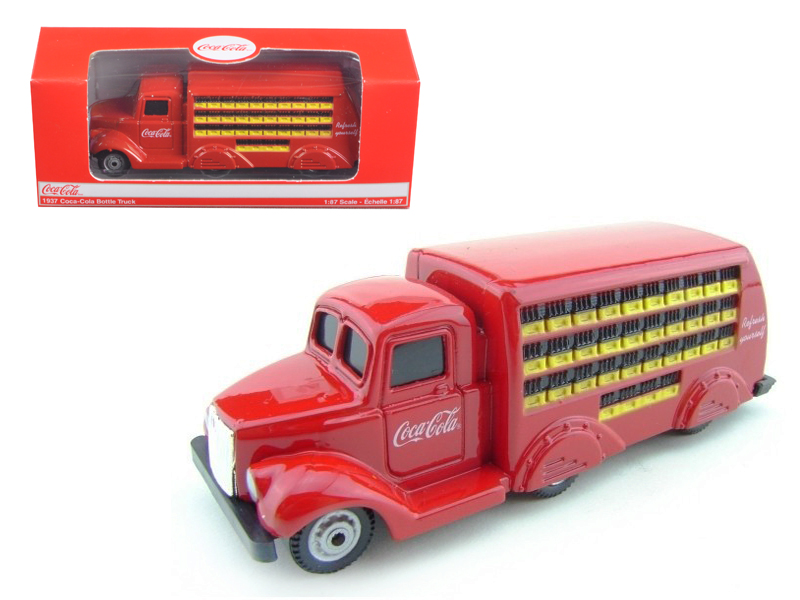 "Coca-Cola" Beverage Truck Red and White 1/87 Diecast Model by Motorcity Classics