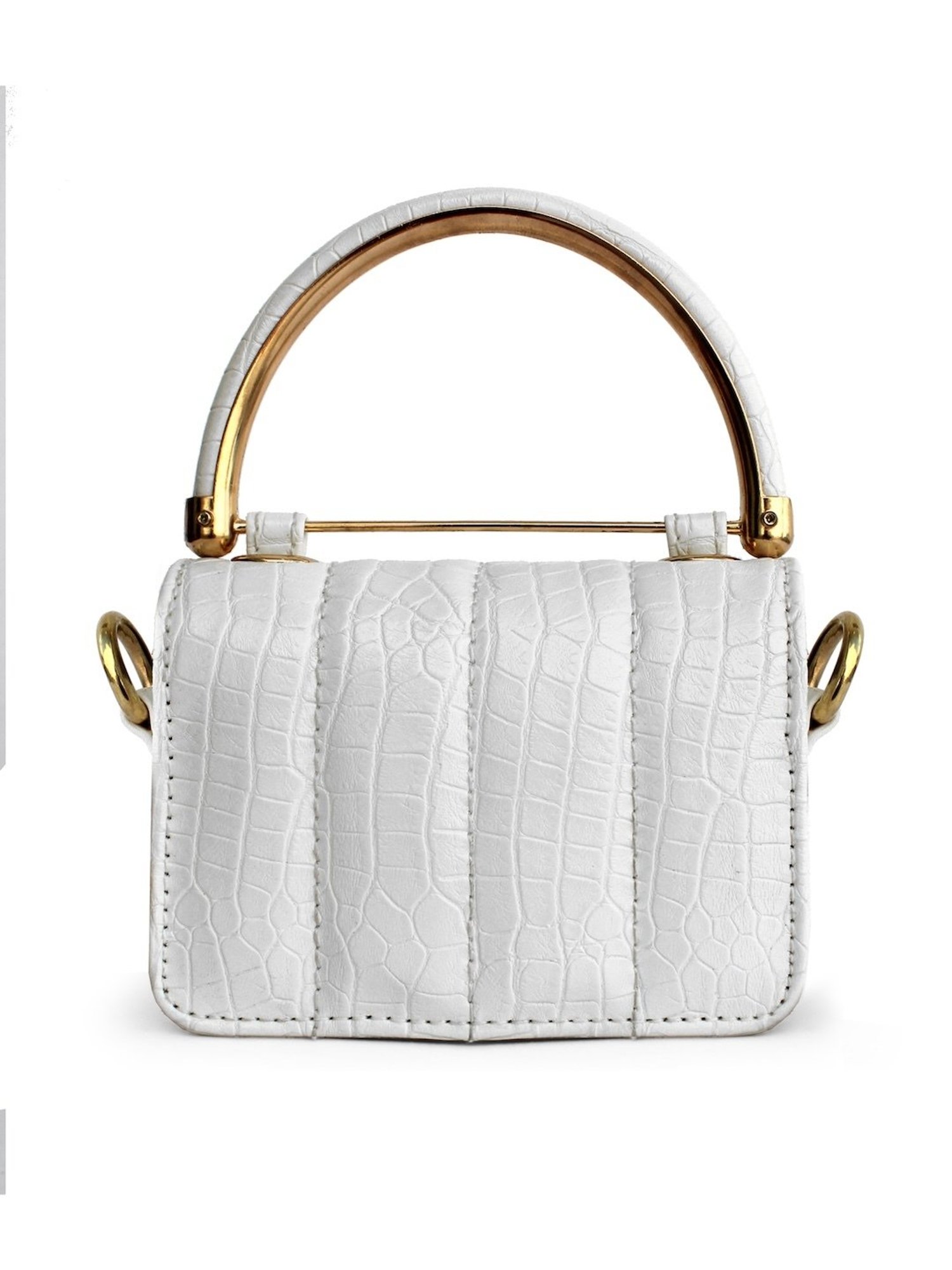 Modern Myth Nano White Textured Small Mini Box Bag