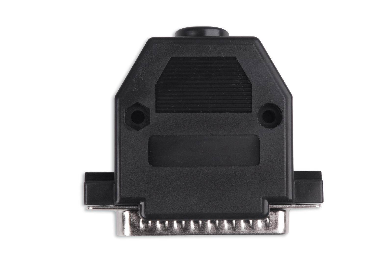 Hellfire Trading 25 Pin DB25 25 Way D Sub Male Connector Plug with Black Hood Shell