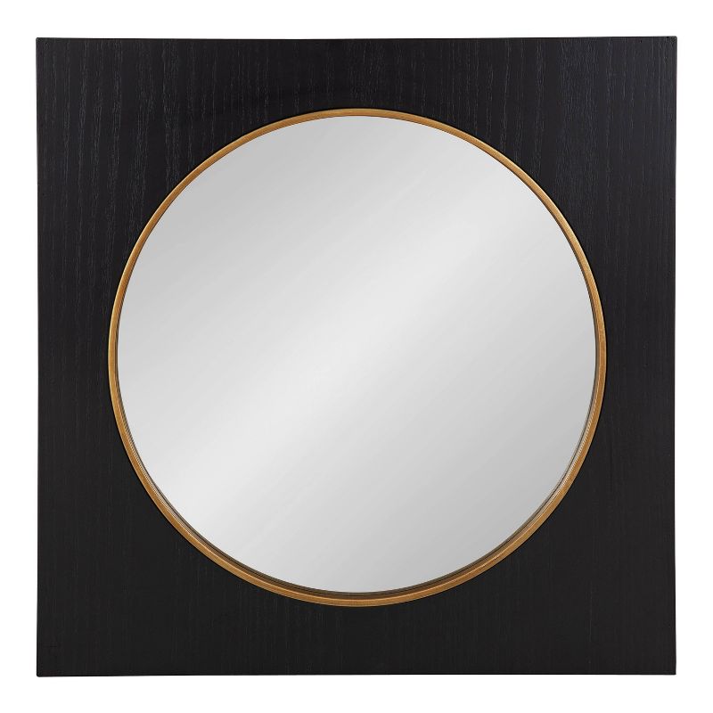 23" x 23" Ringsted Square Wall Mirror Black - Kate & Laurel All Things Decor