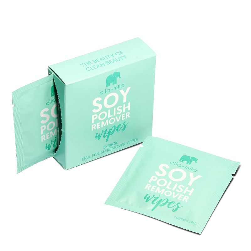 ella+mila Soy Nail Polish Remover Wipes - 5ct
