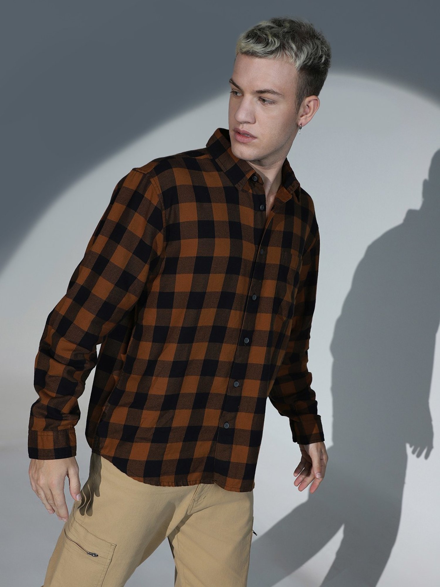 Hubberholme Multicolored Cotton Loose Fit Checks Shirt