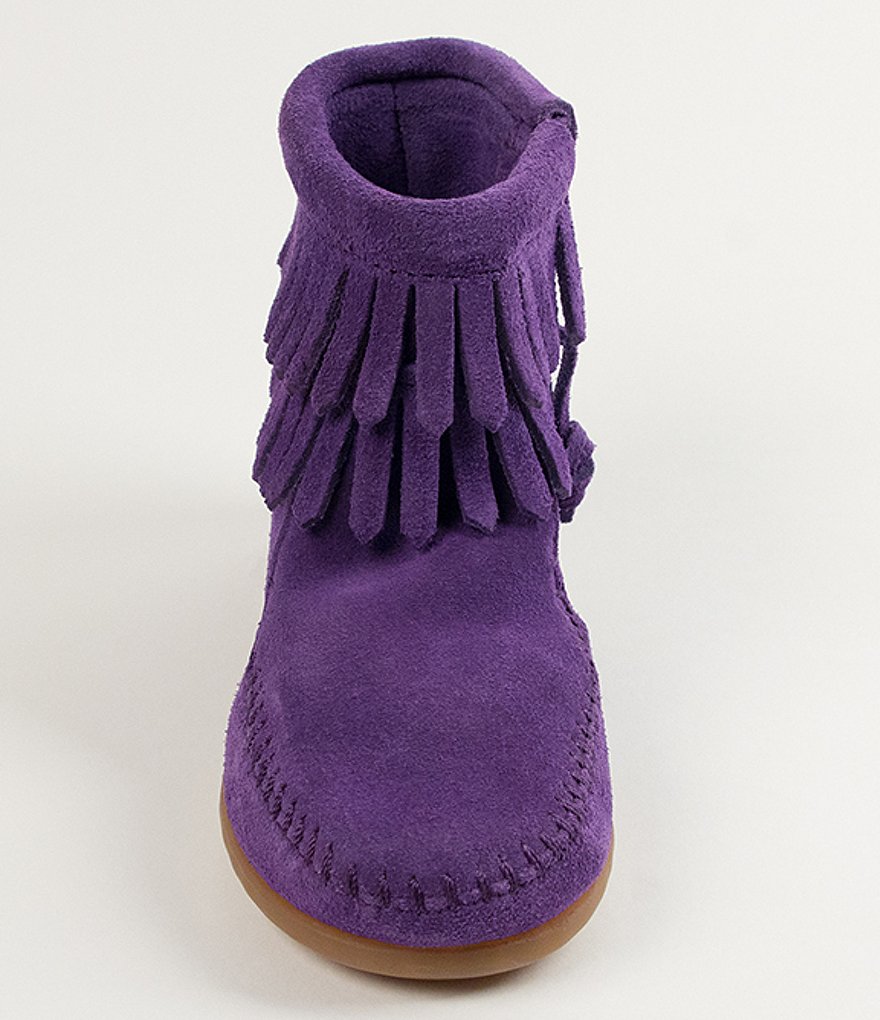 Minnetonka Girls' Double Fringe Suede Boots (Toddler)