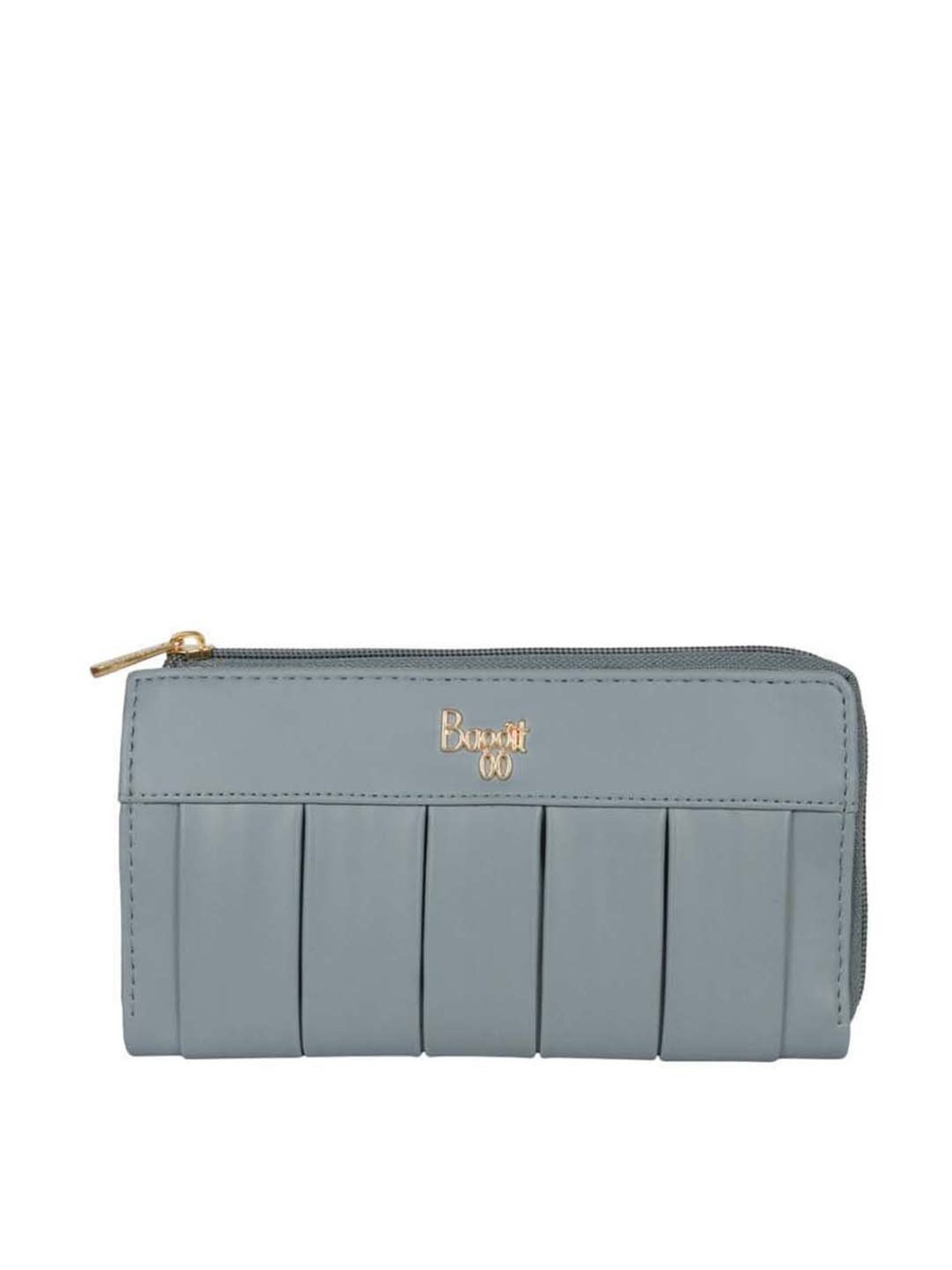 Baggit Blue Textured Zip Around Wallet for Women