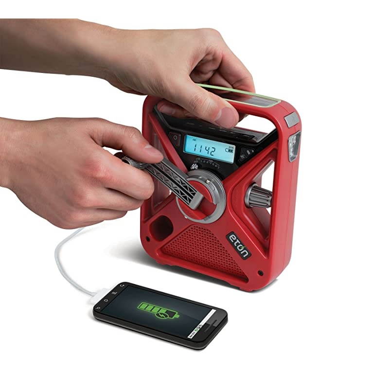 American Red Cross FRX3 Hand Crank NOAA AM FM Weather Alert Radio with Smartphone Charger ARCFRX3WXR