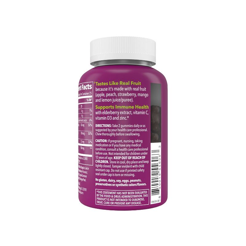 Fruily Organic Elderberry Immune Kids Real Fruit Gummy - 50ct