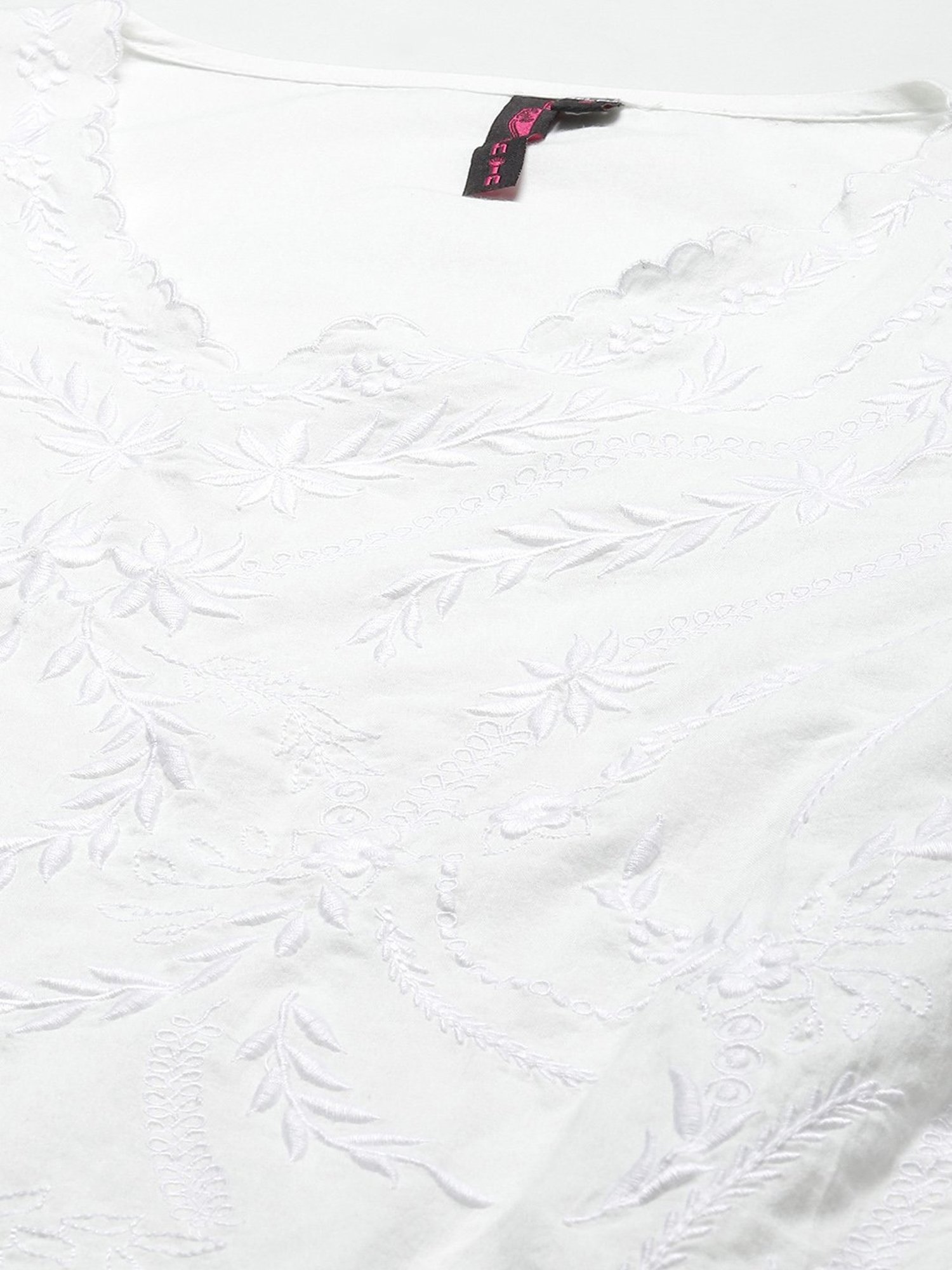 Ishin White Embroidered Top