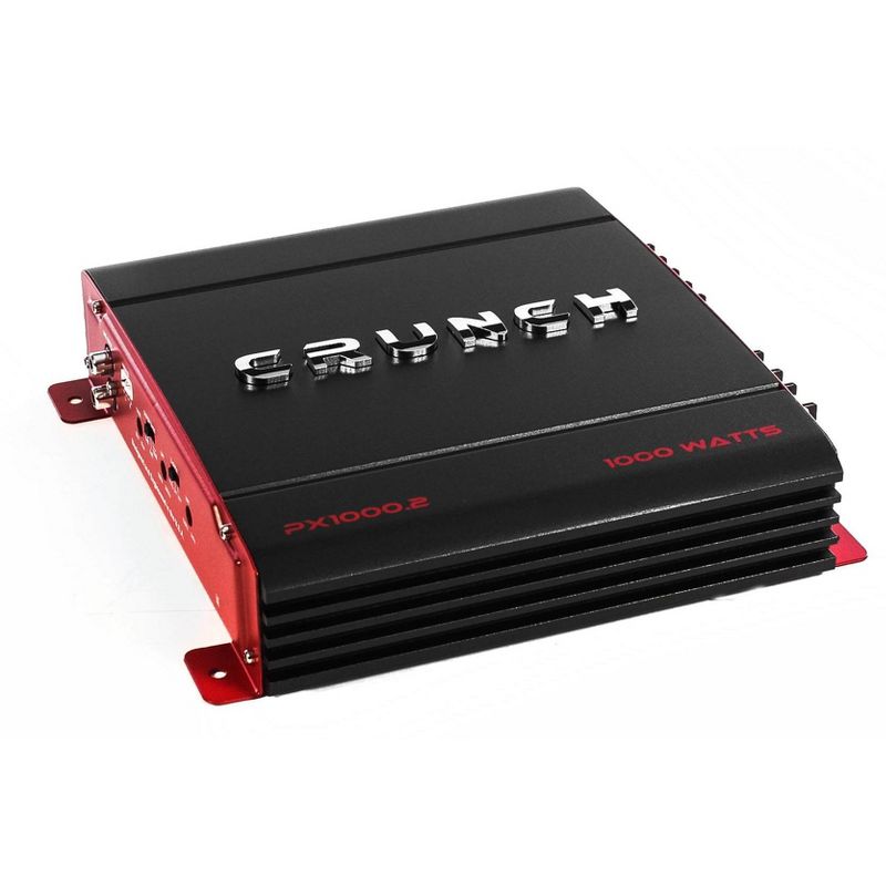 Crunch PX-1000.2 PowerX 1000-Watt 2 Channel Class A/B 2 Ohm Car Audio Stereo Amplifier and Complete 8-Gauge Amp Installation Wiring Kit