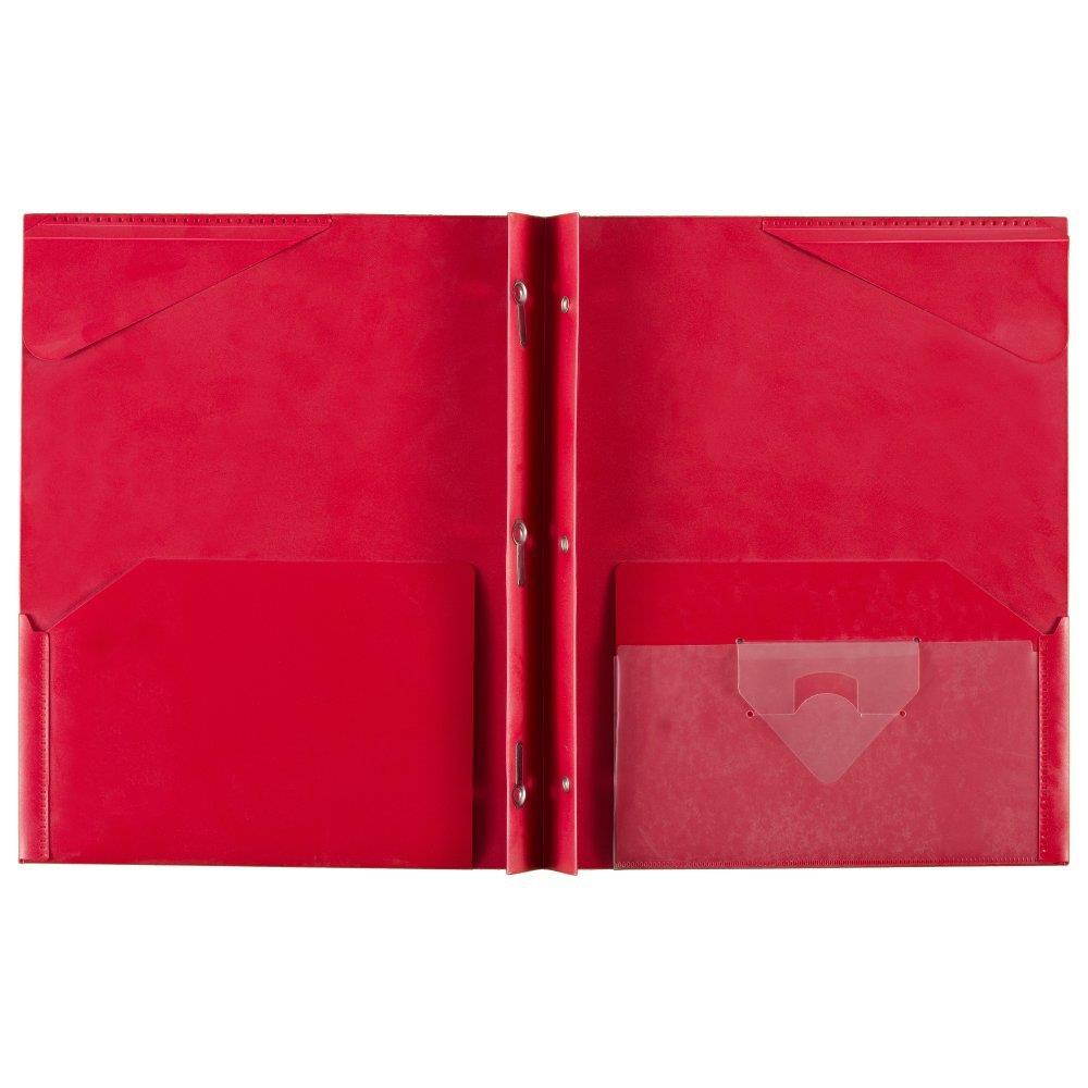 Five Star 2 Pocket Folder with Prong Fasteners, Stay-Put Folders, Folder with Pockets, Color Selected For You (38030)