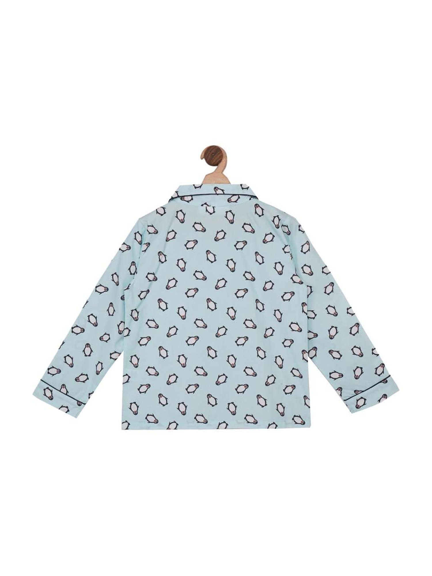 Fluffalump Boys Multicolor Cotton Printed Nightwear Top & Pants Set