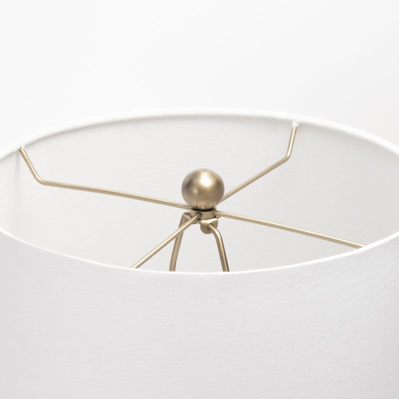 nuLOOM Eagan Glass 24" Table Lamp Lighting - Gold 24" H x 15" W x 15" D