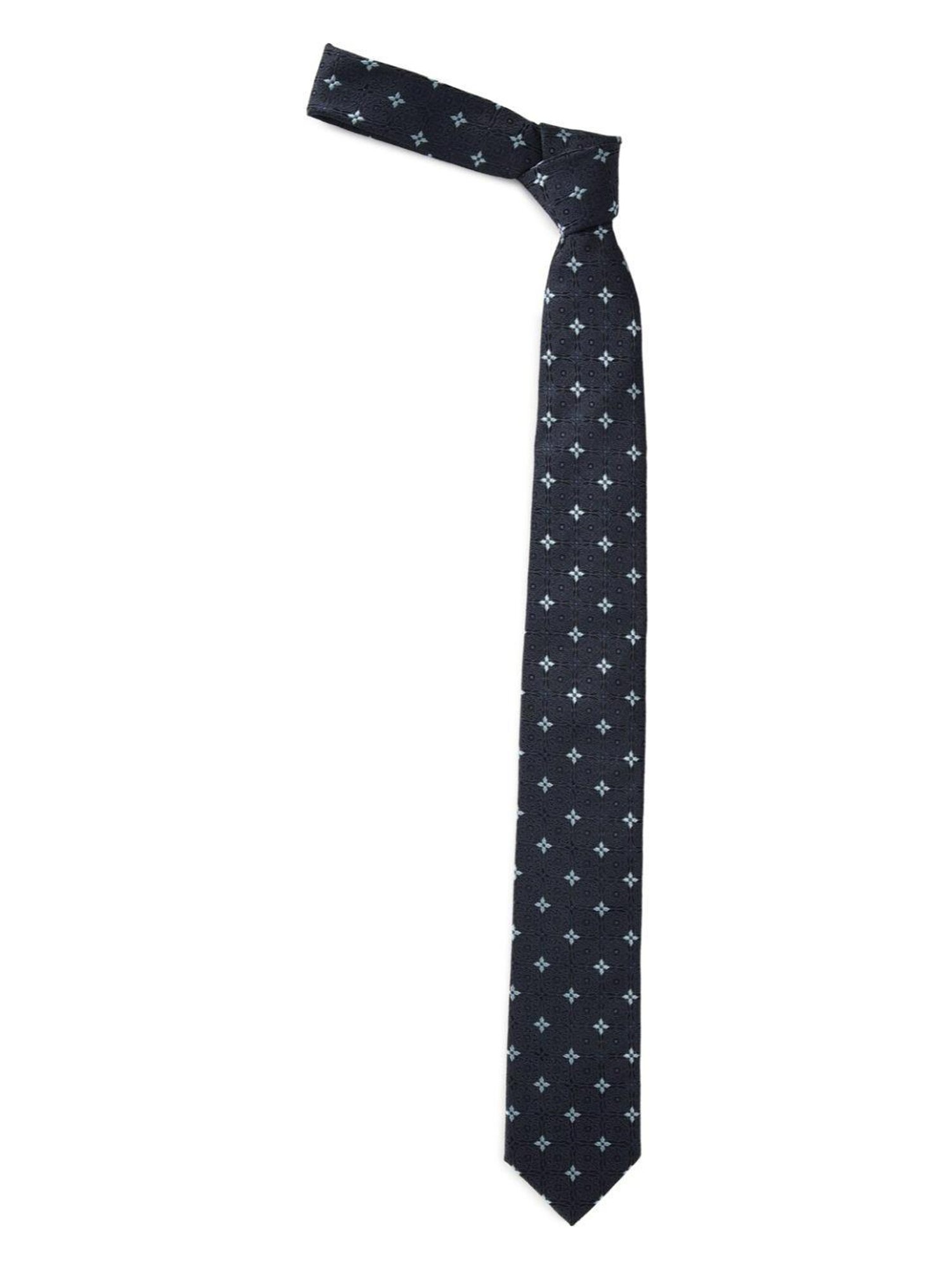 Louis Philippe Black Printed Tie