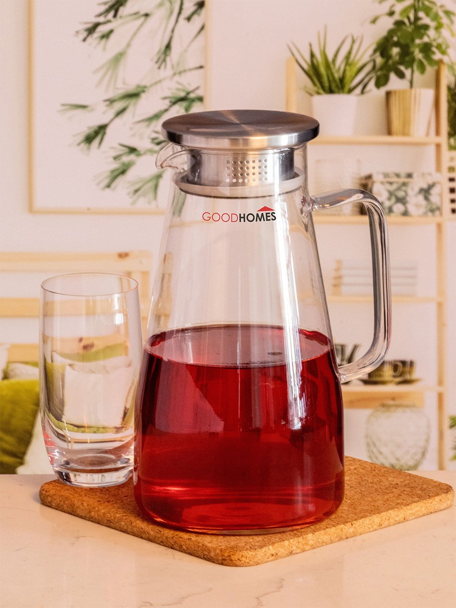 Goodhomes Transparent Glass Water Jug (1800ml)