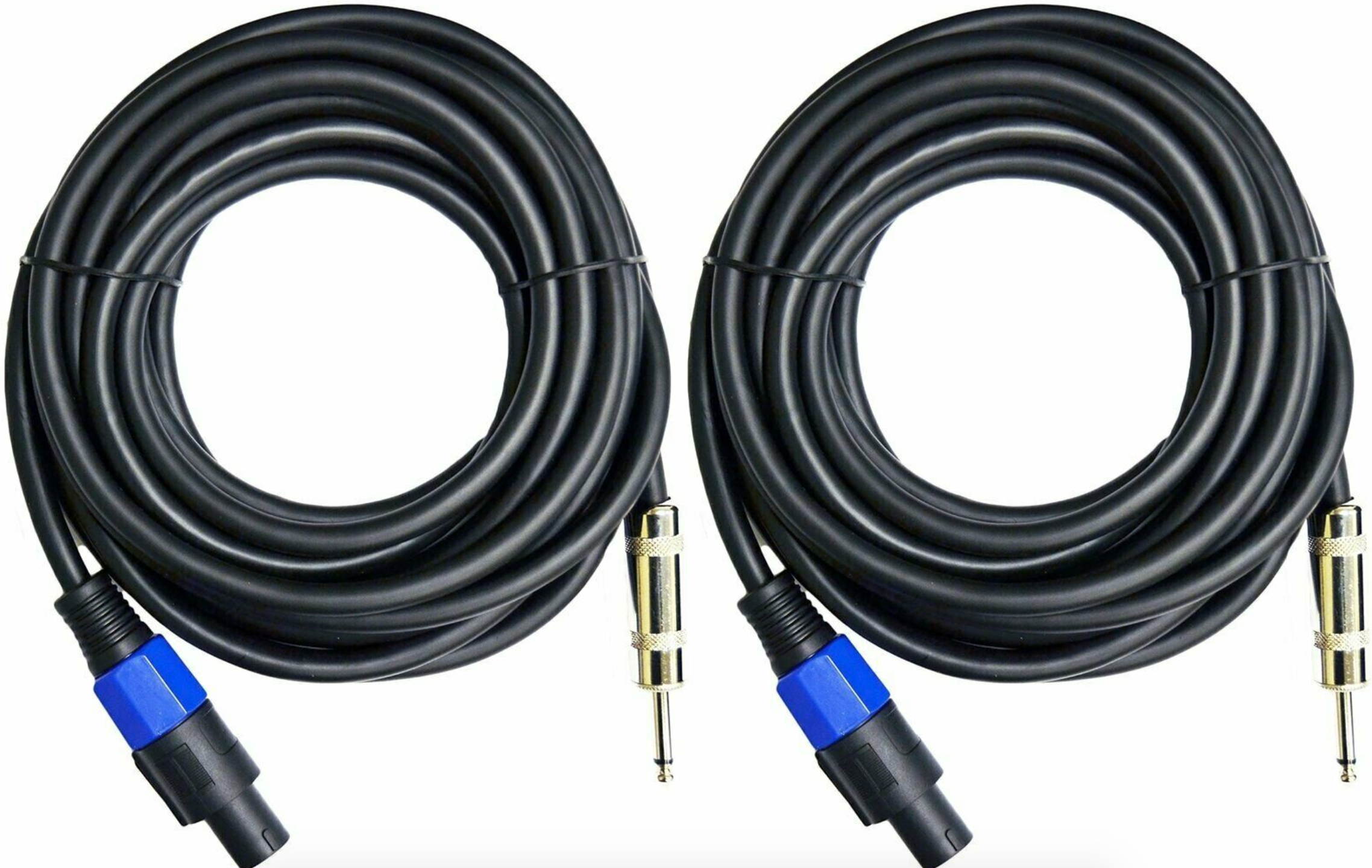 2X SPEAKON TO 1/4 25 FT. TRUE 12 GAUGE WIRE AWG DJ/ PRO AUDIO SPEAKER CABLE