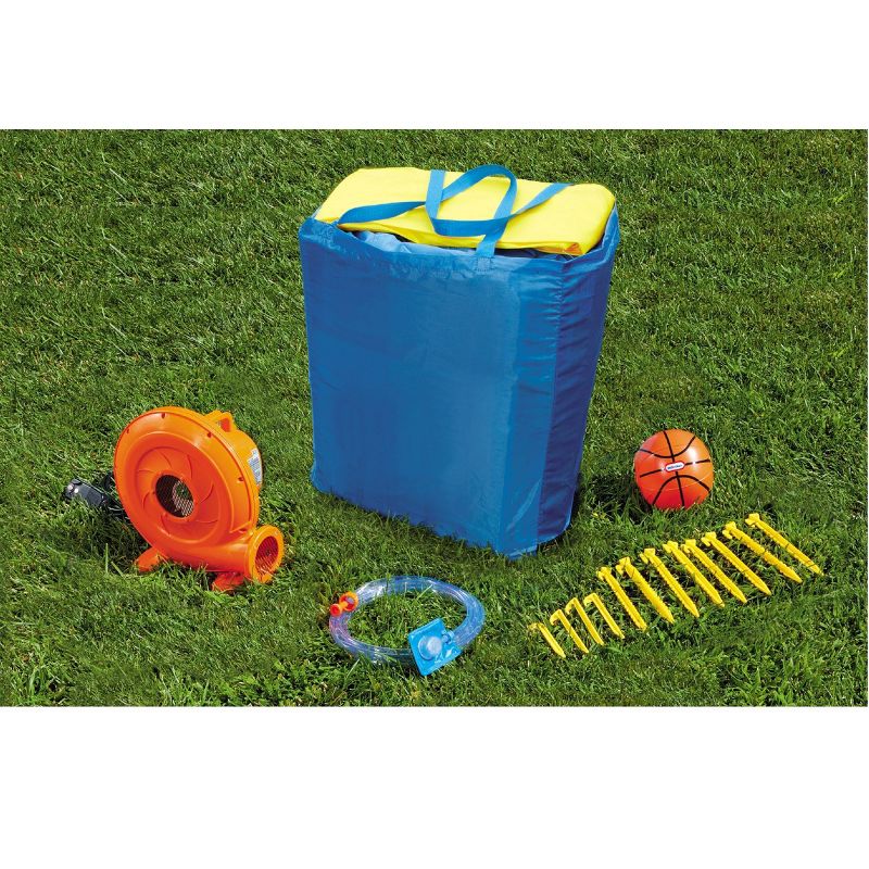 Costway Inflatable Water Slide Crab Dual Slide Bounce House Splash Pool W/ 950W Blower