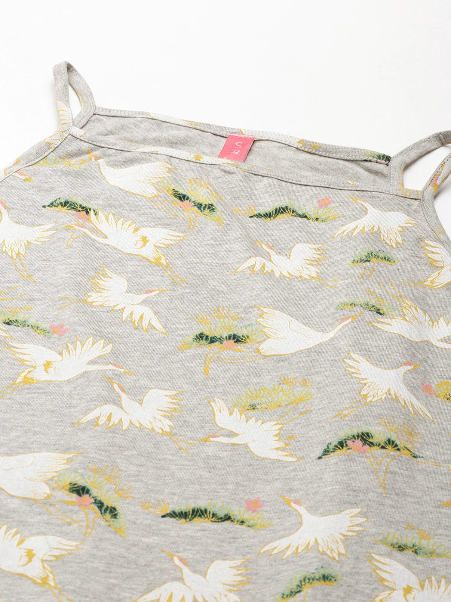 Clt.s Grey Cotton Printed Night Dress