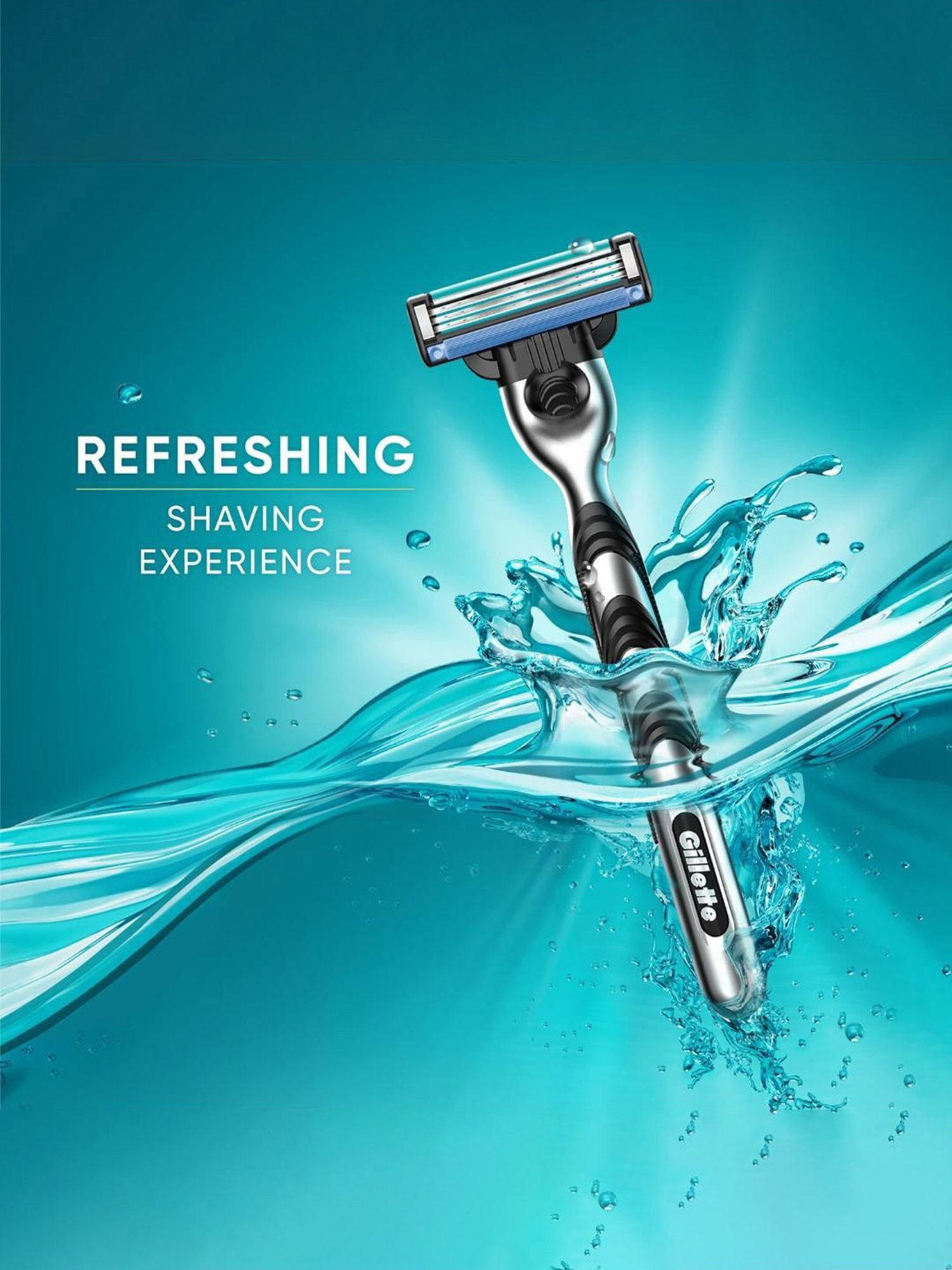 Gillette Mach3 Fresh Clean Shaving Razor with 4 Cartridges