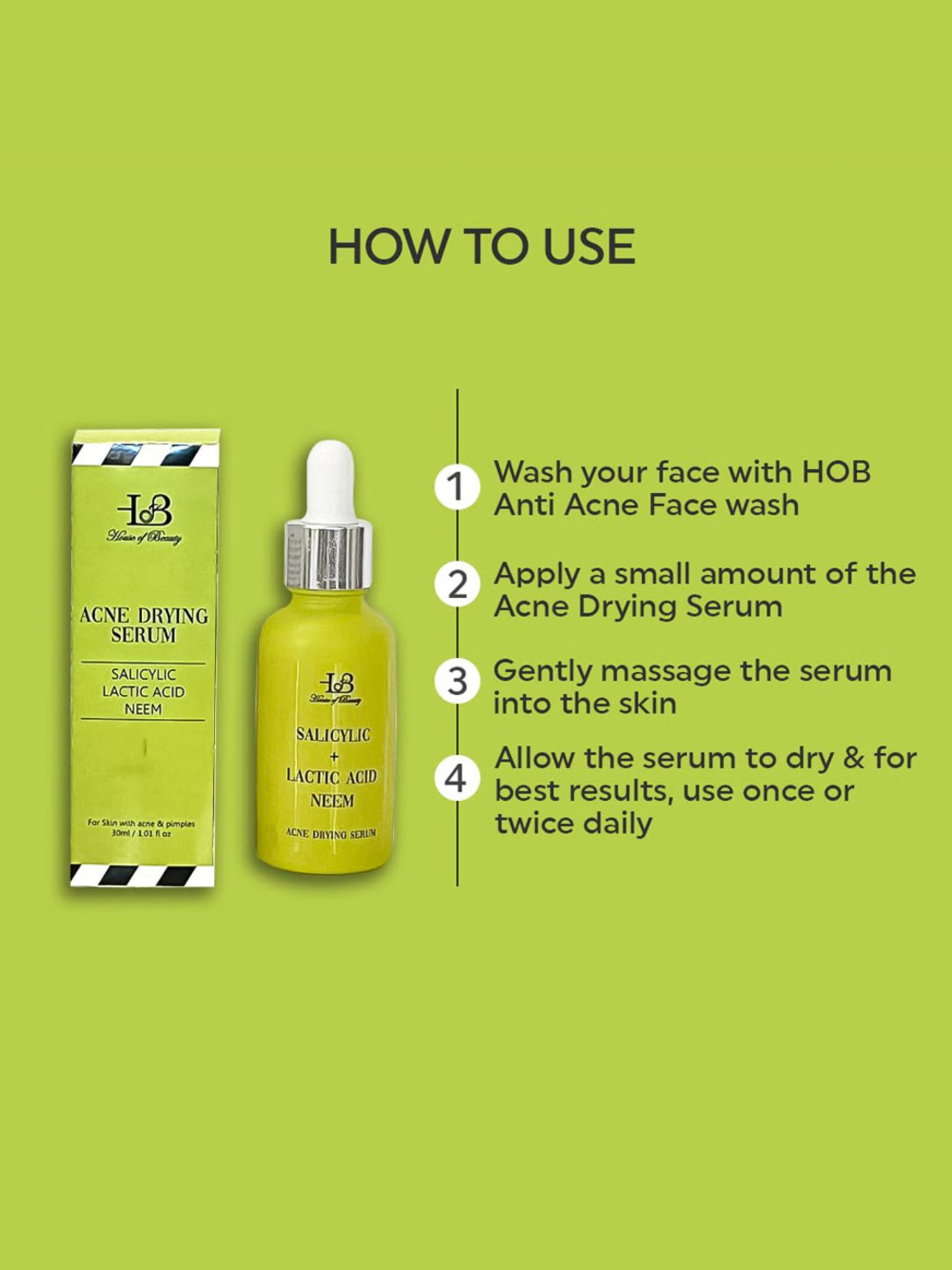 House of Beauty Acne Drying Serum - 30 ml