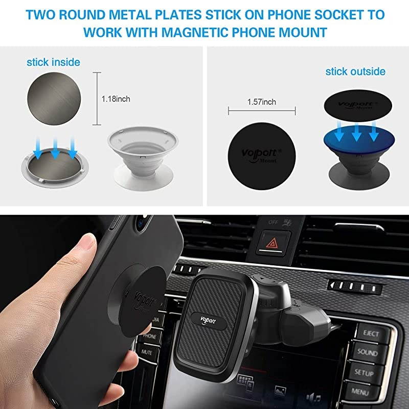 CD Slot Magnetic Phone Car Mount  Universal 360 Magnet CD Player Mount Cell Phone Holder for iPhone 11 Pro Max XS Max Xr iPad Samsung Galaxy S10+ Mini Tablets GPS and Android Smartphone
