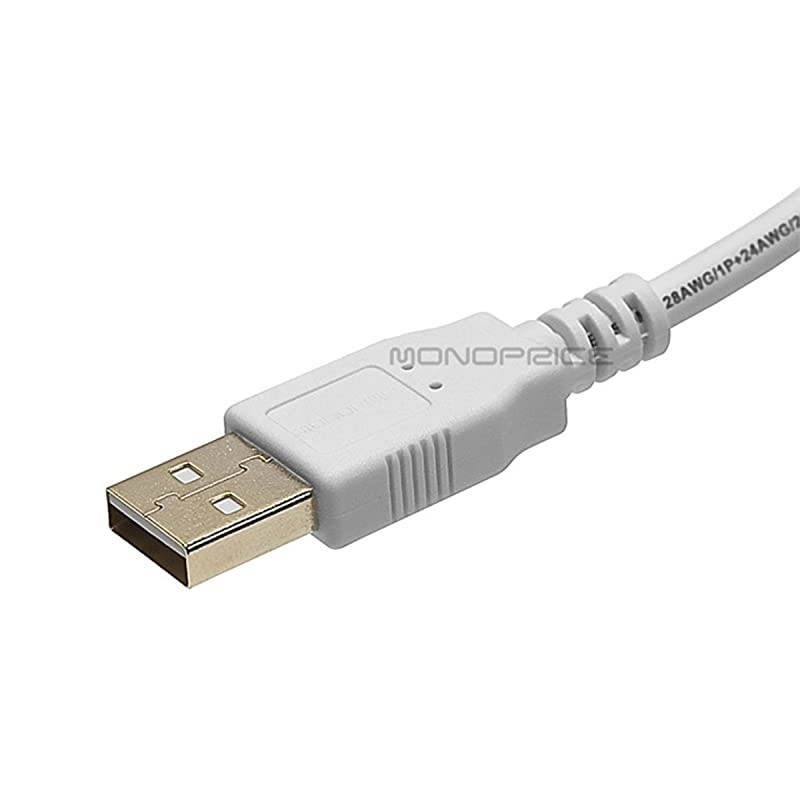 15Feet USB 20 A Male to MiniB 5pin Male 2824AWG Cable with Ferrite Core Gold Plated White 108636
