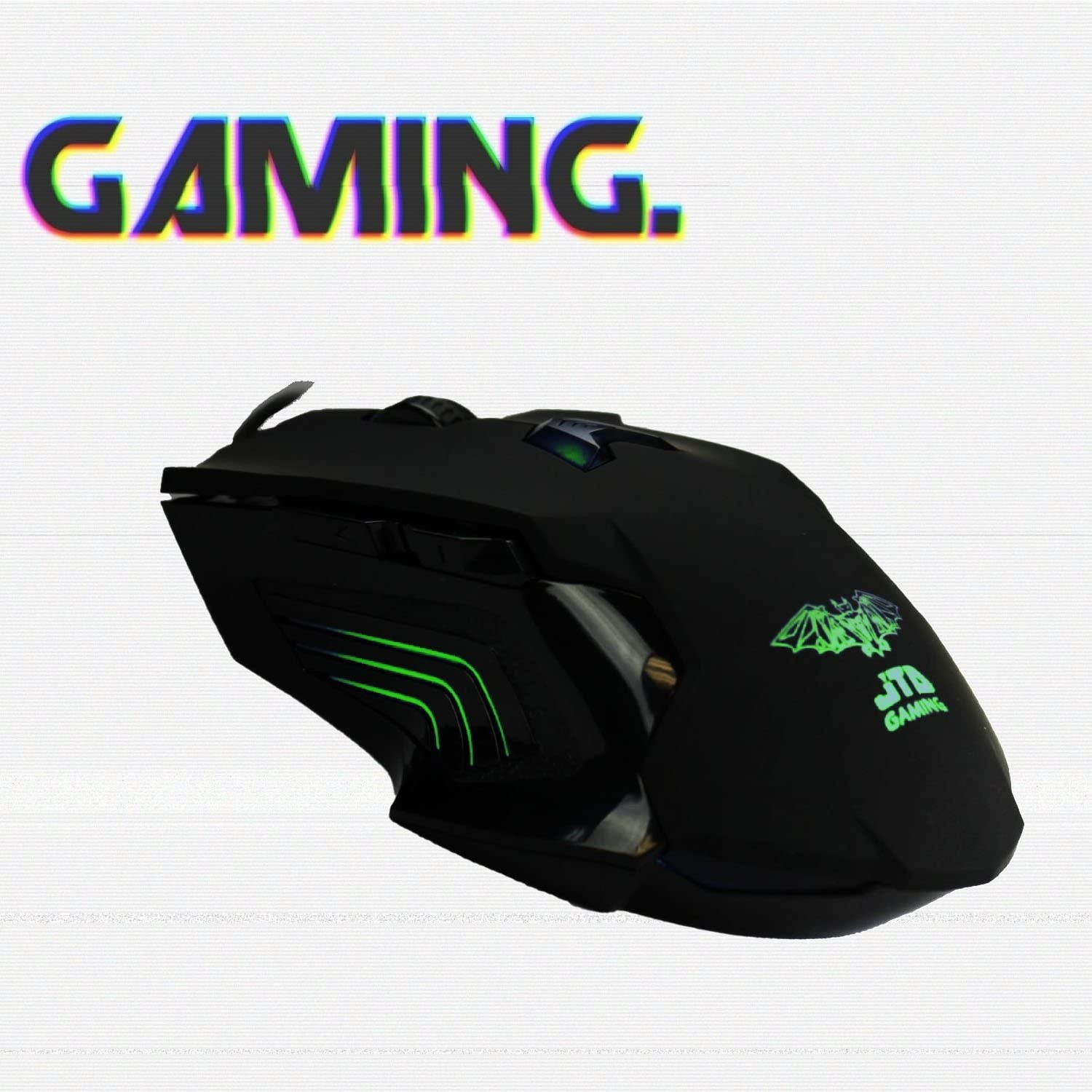 J-Tech Digital M999 Professional Gaming High Precision 200 to 8200 DPI Adjustable DPI LED Wired USB Laser Gaming Mouse for PC 8 Programmable Buttons 5 User Profiles Omron Switches Avago Sensor