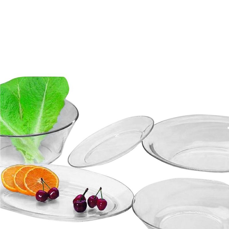 Lys Glass Dinner Plate 9.25"x9.25" Set of 4 - Duralex