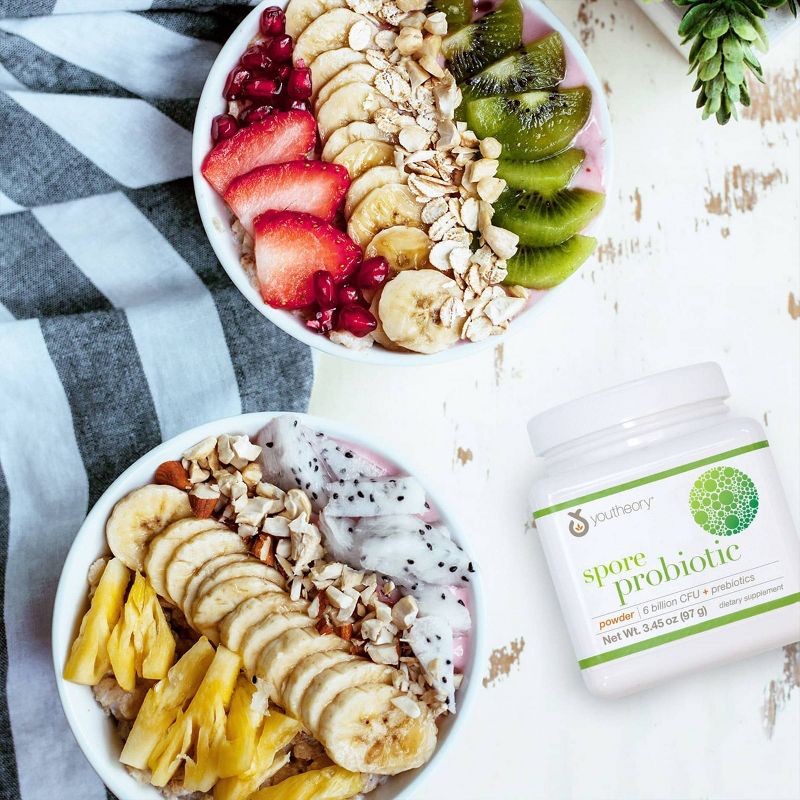 Youtheory Spore Probiotic Powder, 6 Billion CFU, 3.45 oz (97 g), Probiotics