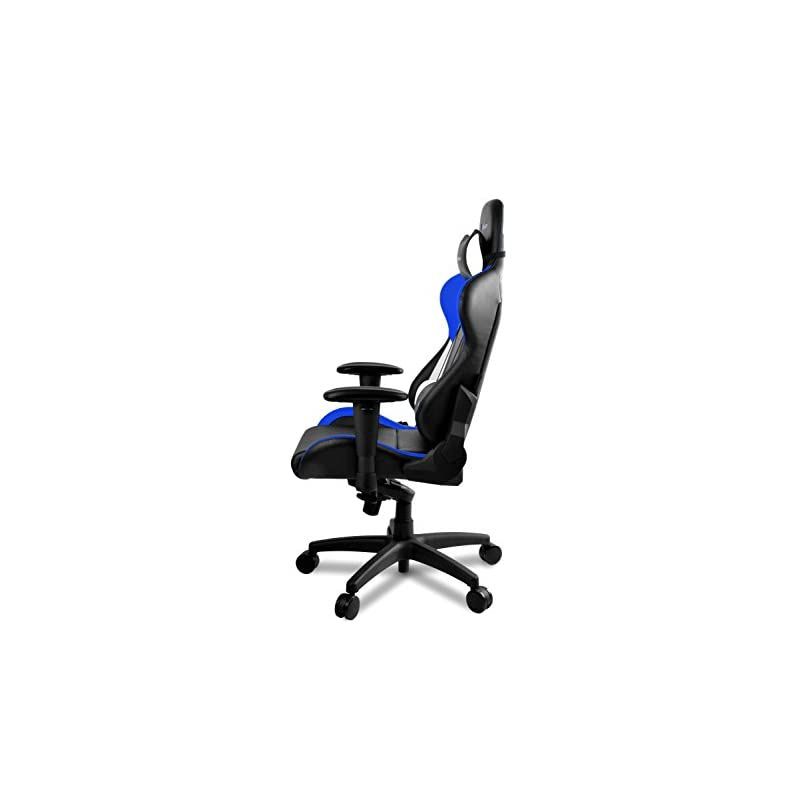 Pro V2 Premium Racing Style Gaming Chair with High Backrest, Recliner, Swivel, Tilt, Rocker & Seat Height Adjustment, Lumbar & Headrest Pillows Included, Blue