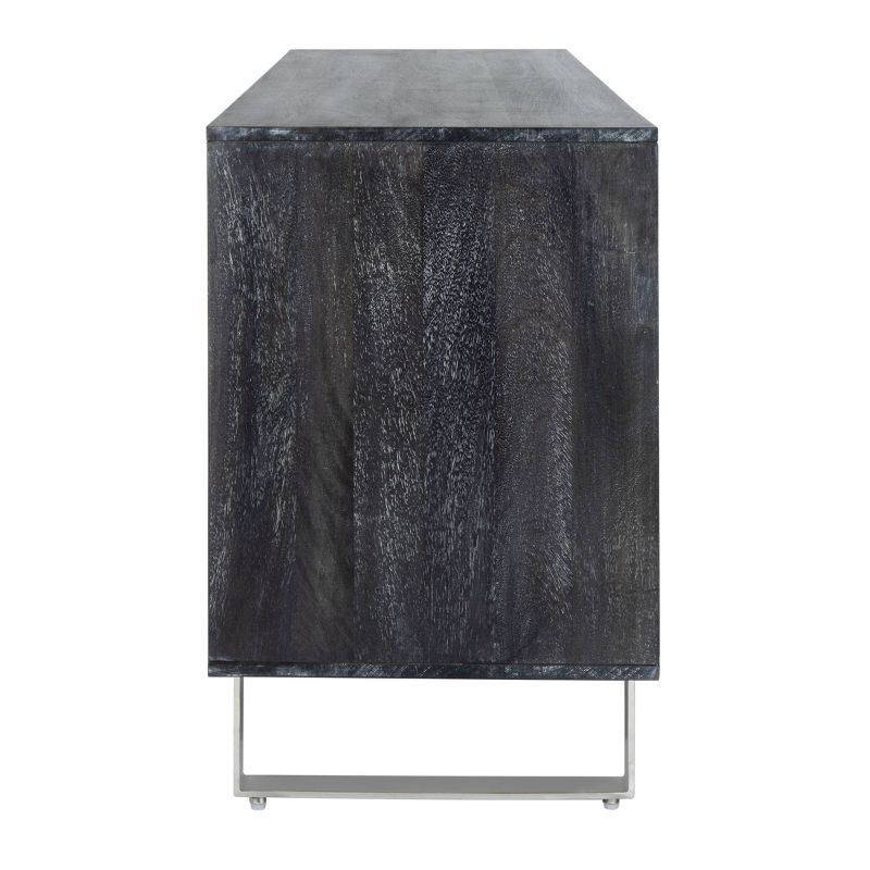 Drake Slate 4 Doors Sideboard Black - Safavieh