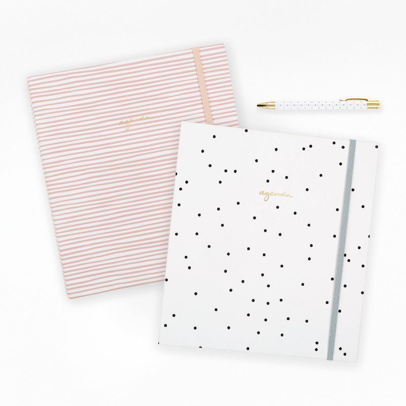 2021-22 Academic Planner 8.75" x 6.875" Concealed Wire Weekly/Monthly Black & White Dot - Sugar Paper™