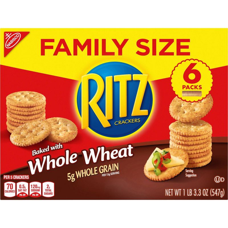 Ritz Whole Wheat Family Size Crackers - 19.3oz