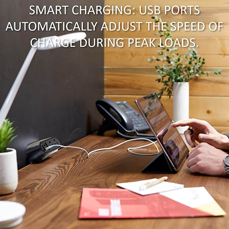 Power Strips Desktop USB Power Center Power Strip Black WMC220BK