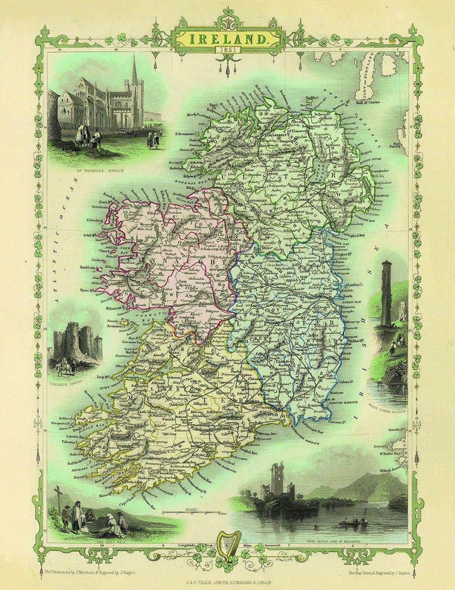 Ireland Map of 1851