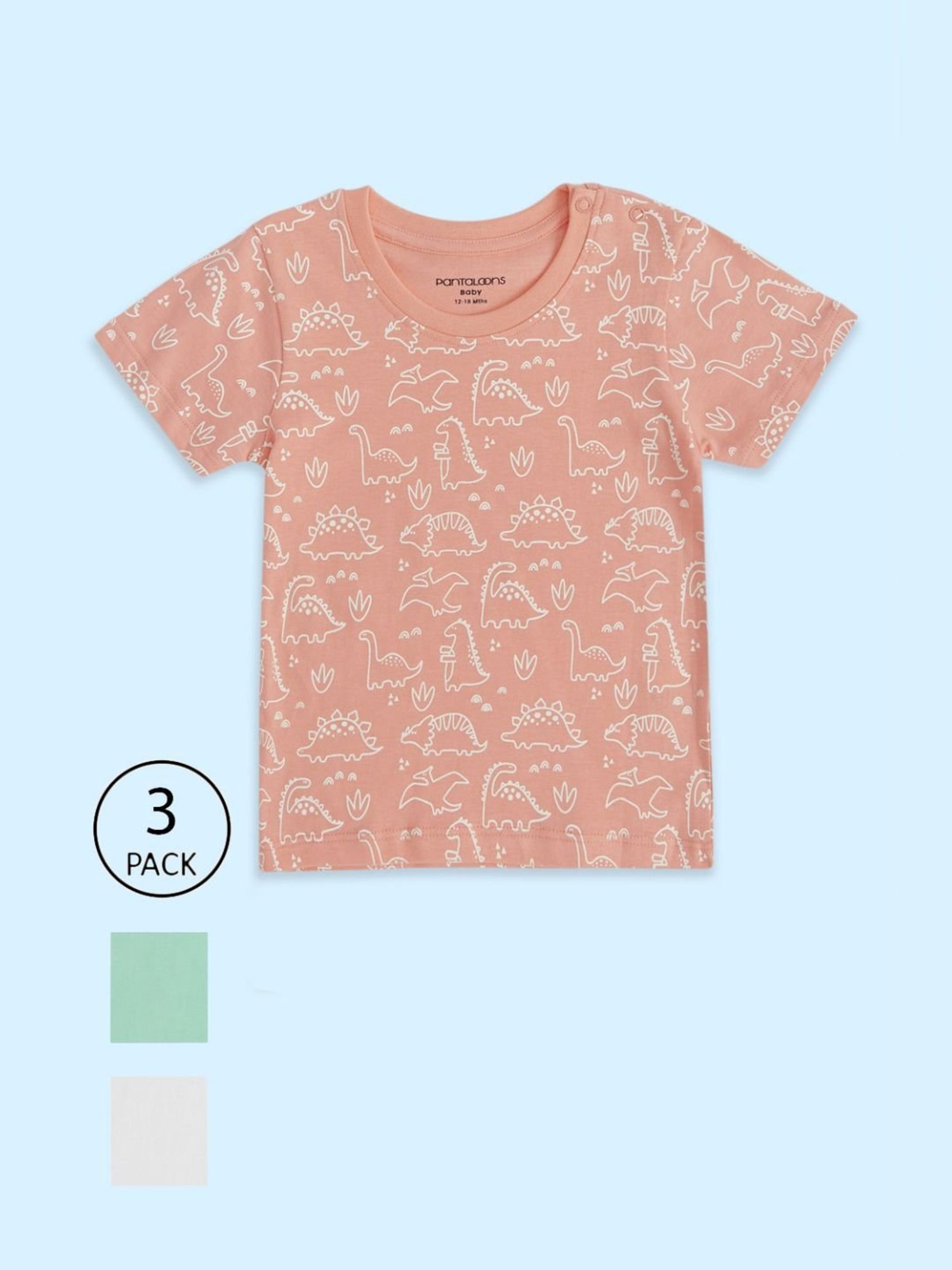 Ed-a-Mamma Baby Green Printed T-Shirt