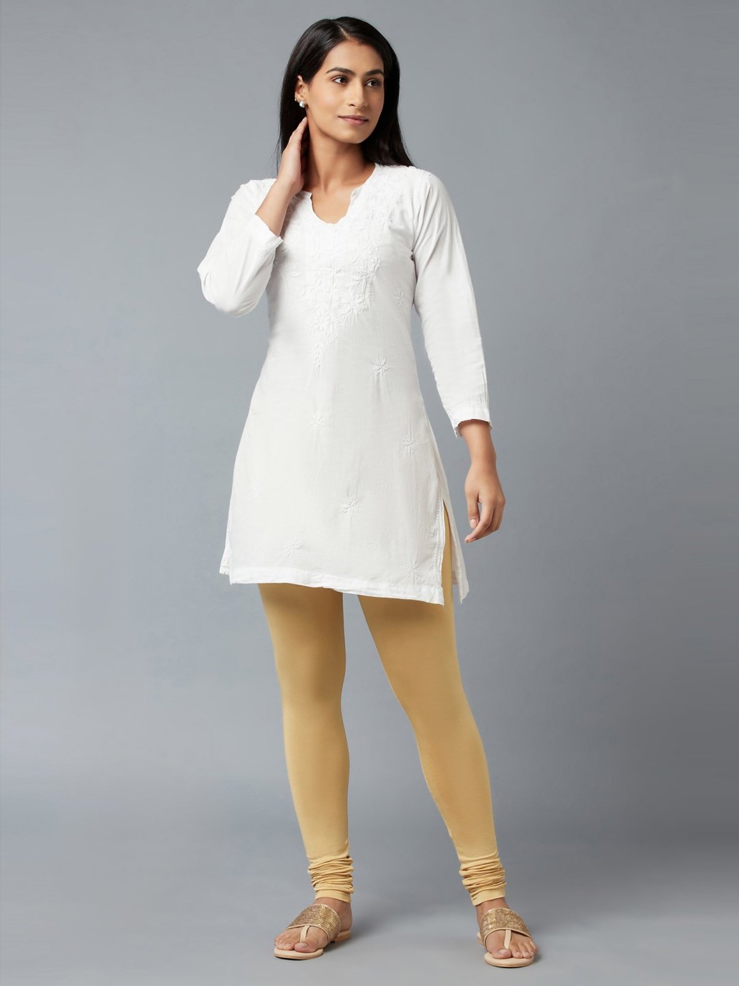 Elleven from Aurelia Beige Churidar