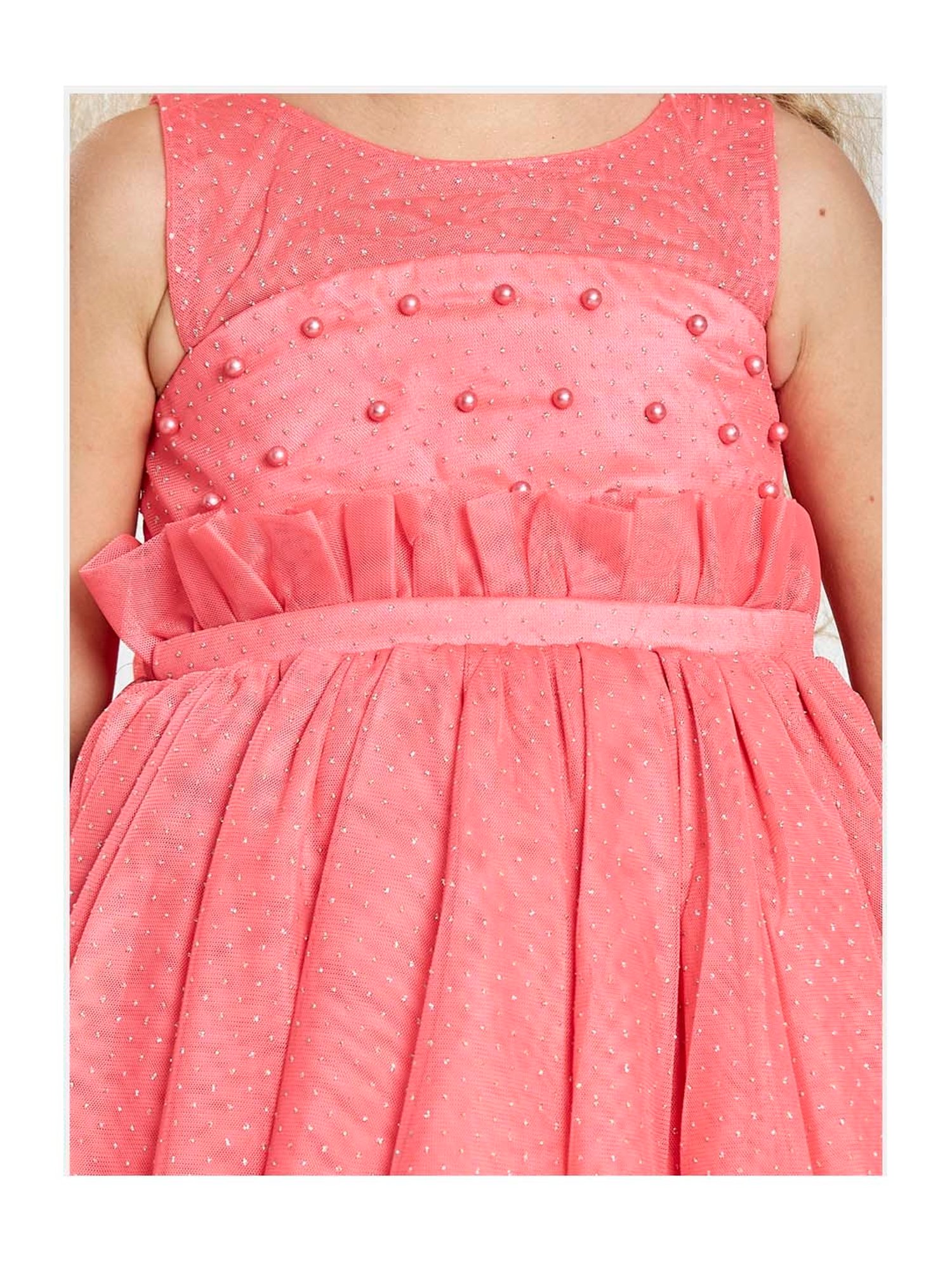 Peppermint Kids Pink Embellished Dress