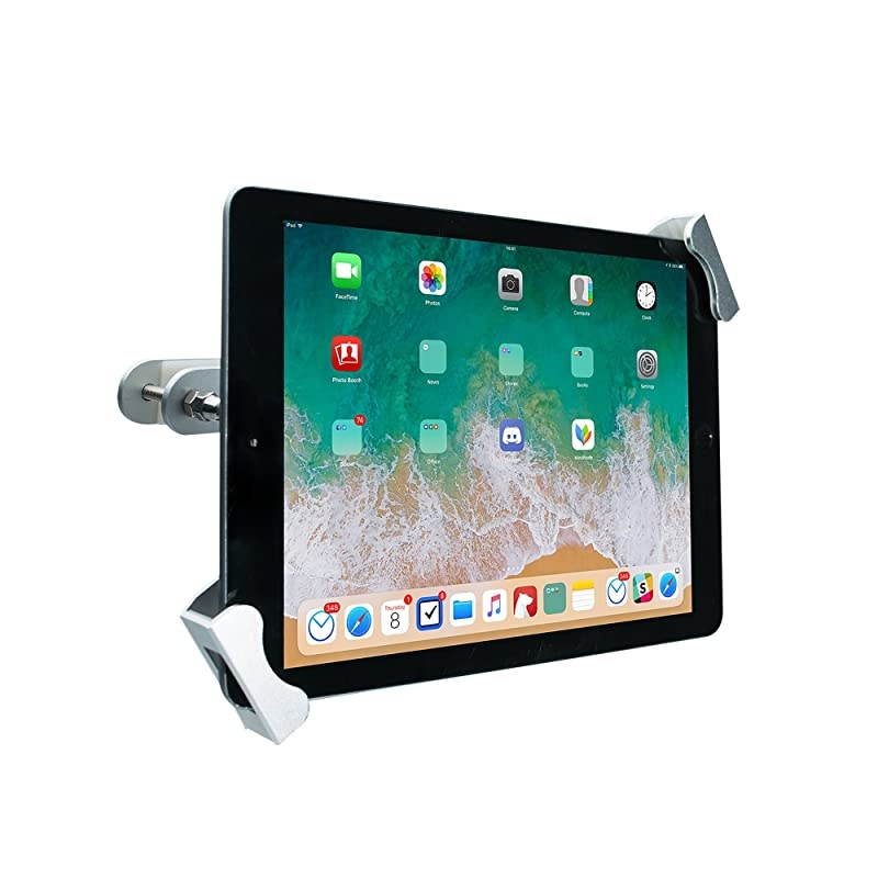 Car Headrest Mount AntiTheft Tablet Holder for Vehicles Rotating Back Seat Mount for iPad 102inch iPad ProiPad Mini iPad Gen 6iPad 5 iPad AirGalaxy More Silver