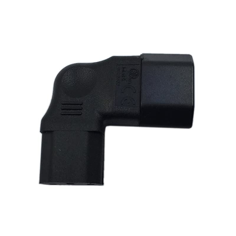 Right Angle IEC 320 C14 3 Pin Male to C13 Female PDU PSU UPS Power Extension Adapter Receptacle for LCD LED TV Wall Mount