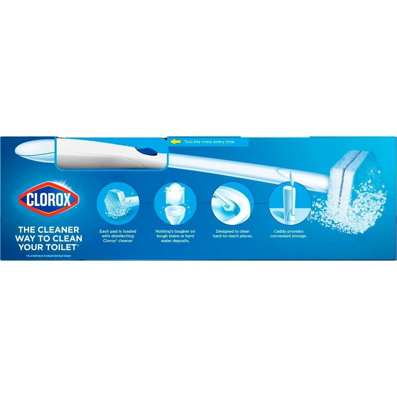 Clorox ToiletWand Disposable Toilet Cleaning System - ToiletWand Storage Caddy and 6 Refill Heads
