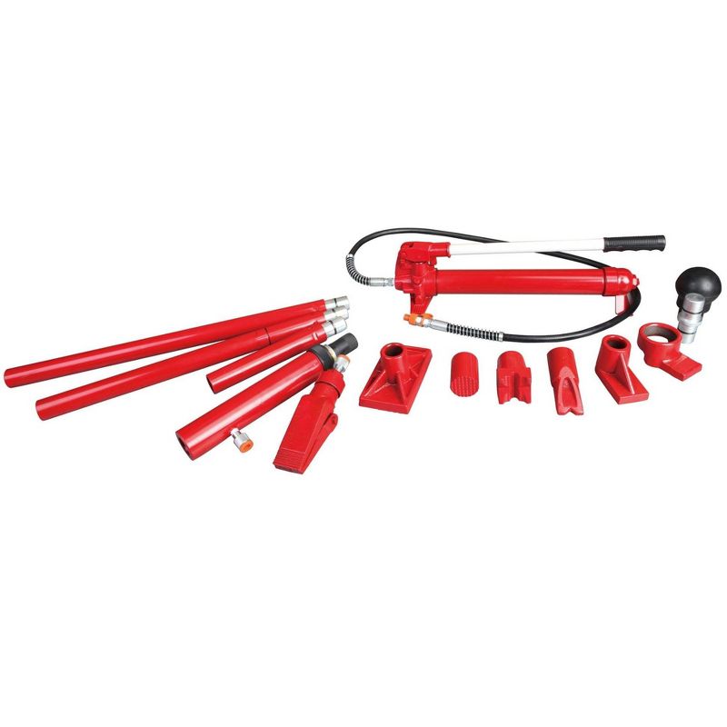 Torin Big Red T71001L 10 Ton Hydraulic Portable Ram Auto Body Repair Kit w/ Case