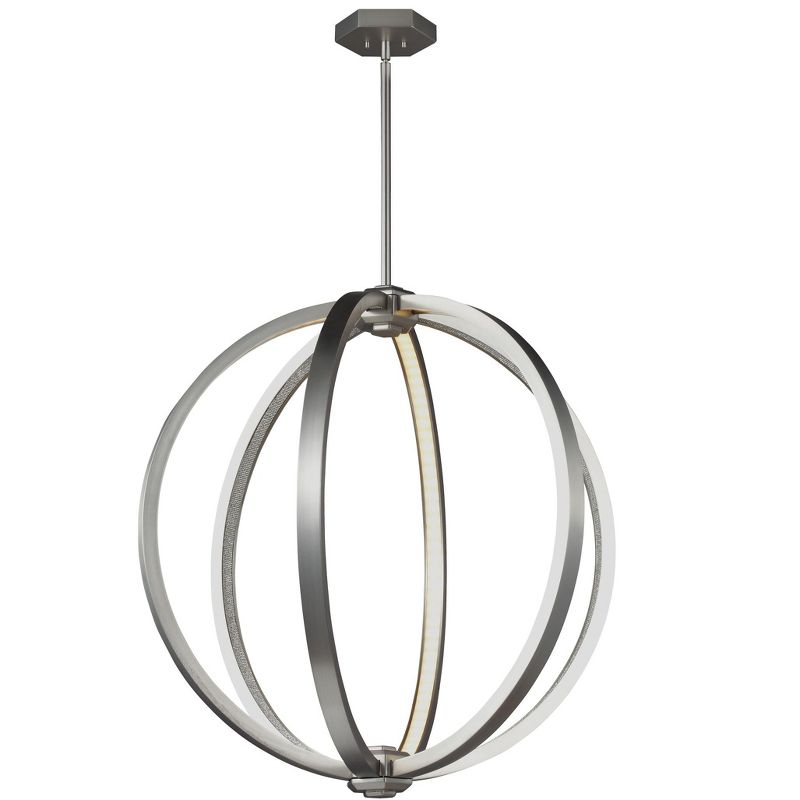 Feiss Khloe 20" 3-Light Satin Nickel Medium LED Globe Pendant P1392SN