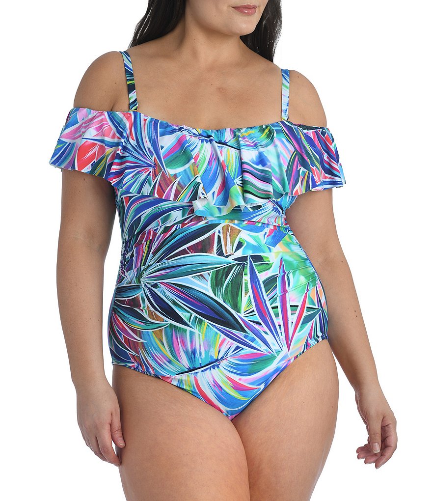 Magicsuit Plus Size Yvonne Control Fit One Piece Swimdress
