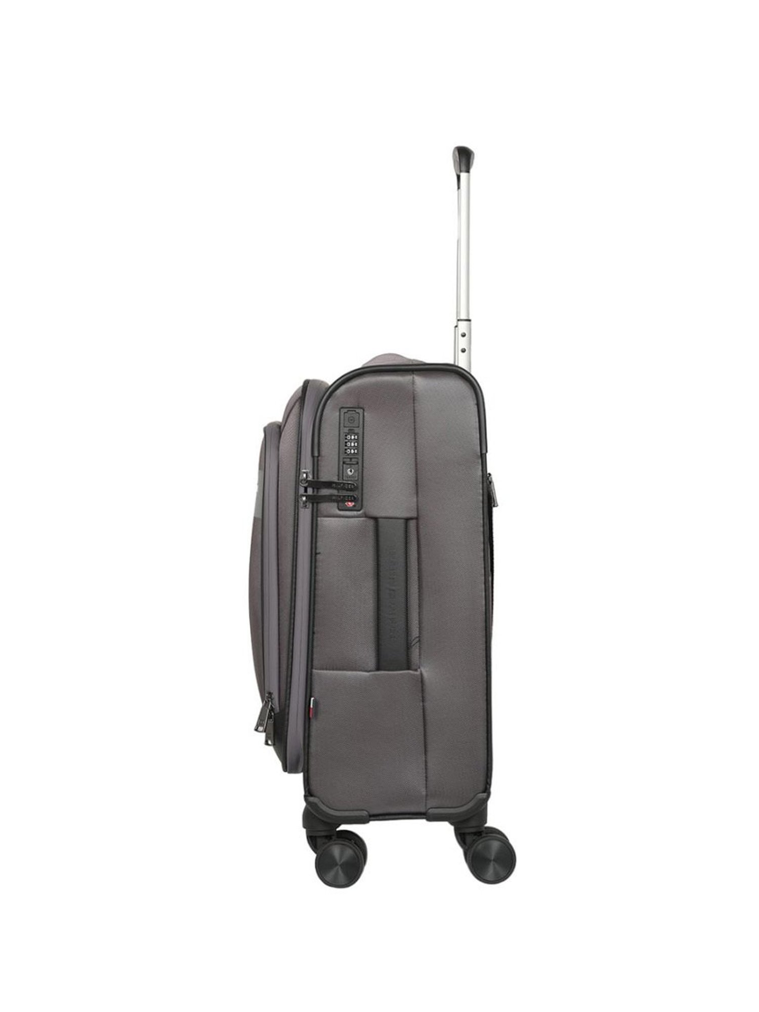Tommy Hilfiger Westfield Grey Solid Soft Cabin Trolley Bag - 55 Cms