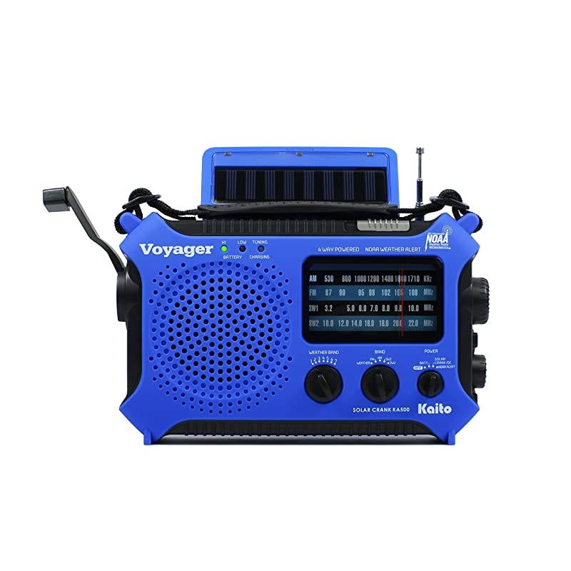 KA500BU 5Way Powered Emergency AMFMSW Weather Alert Radio Blue