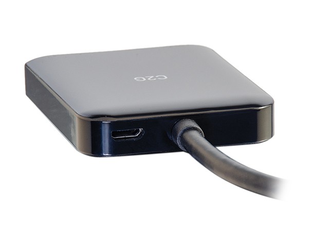 C2G 54291 DisplayPort to DisplayPort Monitor Splitter - 2 Port 4K DisplayPort MST Hub USB Powered