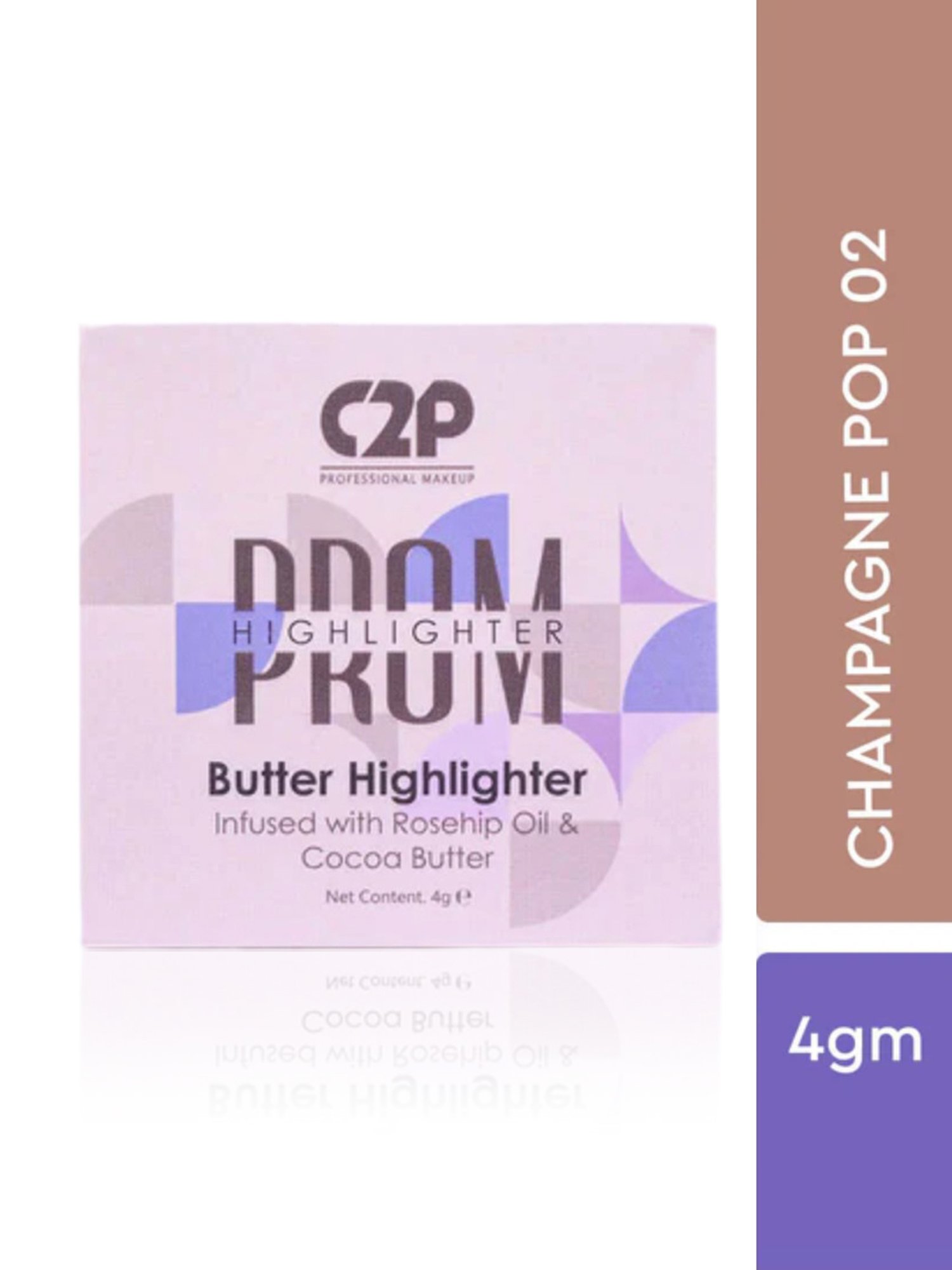 C2P PROFESSIONAL MAKEUP Prom Butter Highlighter Champagne Pop 02 - 4 gm
