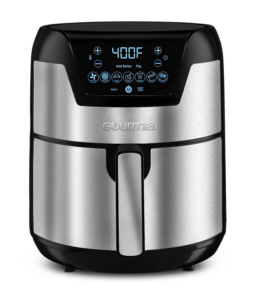 Gourmia 2-in1 Digital 5-Quart Stainless Steel Air Fryer & Waffle Maker