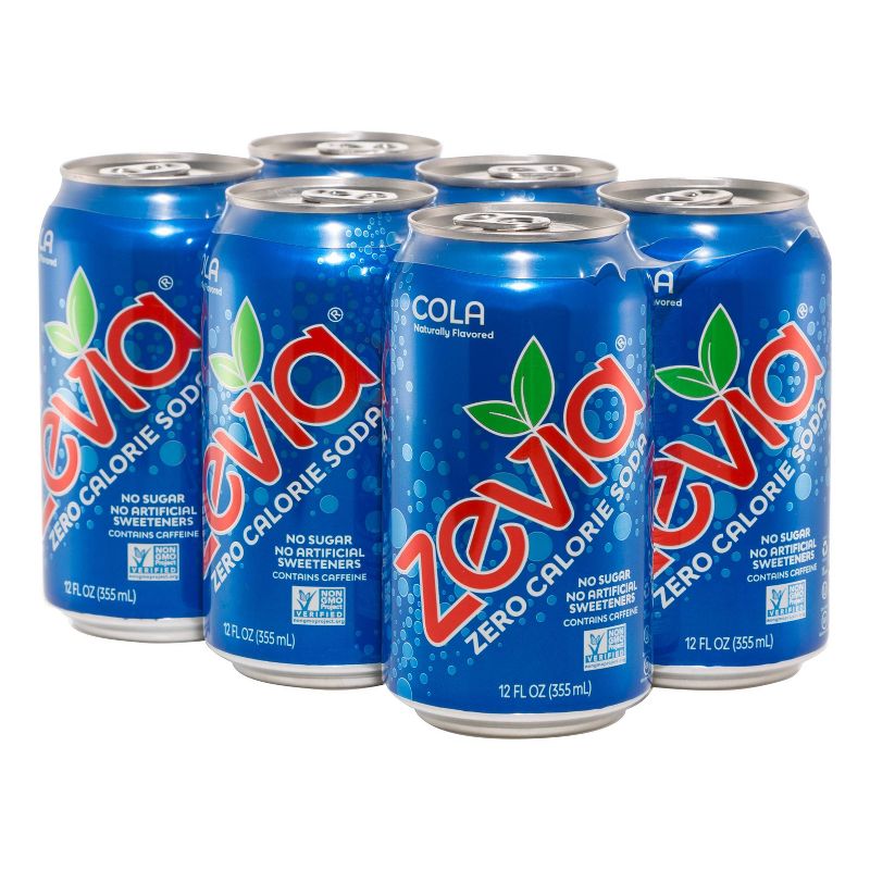 Zevia Cola Zero Calorie Soda - 6pk/12 fl oz Cans