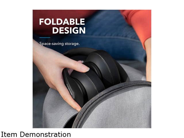 Anker Soundcore Life Q10 Wireless Bluetooth Headphones, Over Ear and Foldable, Hi-Res Certified Sound, 60-Hour Playtime and Fast USB-C Charging, Deep Bass, Aux Input